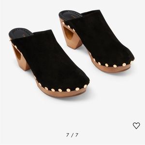 Tamara Mellon Grass Roots 80 Suede clogs